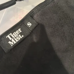 Tiger Mist Black Faux Leather Lace Up Tank Top thumbnail 5