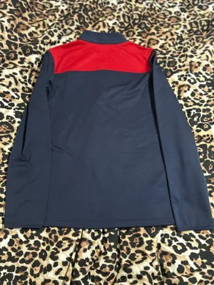 NFL Navy Blue and Red Quarter-Zip Sweater thumbnail 4
