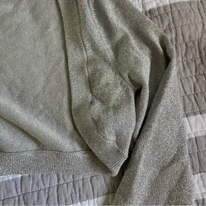 Express Vintage Y2K Silver Gray Bolero Top Cover Up S Crop thumbnail 4