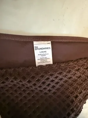 No Boundaries Brown Crochet Triangle Bikini Set thumbnail 4