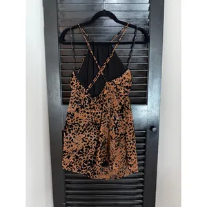 Lulus Intention Brown Leopard Burnout Velvet Print Dress Size M thumbnail 6