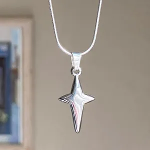 Handmade grunge y2k street style sparkle star fully stainless steel necklace✨ thumbnail 1