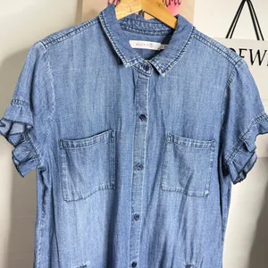 Billy T Rodeo Chambray Dress‎ Blue Size L thumbnail 5