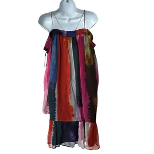 NWT Anthropologie Floreat Zora Dress Sz XS off the shoulder Multicolor thumbnail 4