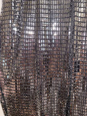 Silver mirror ball style prom dress Size M thumbnail 4