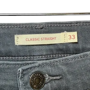 Levi Strauss Classic Straight Gray Jeans Women Wardrobe Staple Size 33 (16)‎ thumbnail 2