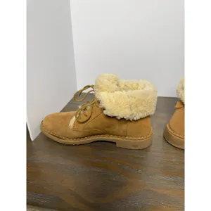 UGG Quincy Chestnut Suede Lace Up Shearling Boots Cozy Winter‎ Casual 8 thumbnail 5