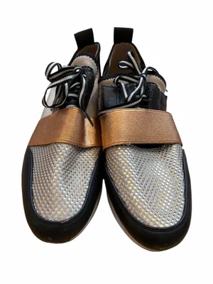 Steve Madden Antics Gold & Black Women's Athletic Slip-On Sneaker thumbnail 2