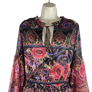 MISA Los Angelos Elisabetta Mini Dress Flora Valentina Print Size S thumbnail 3