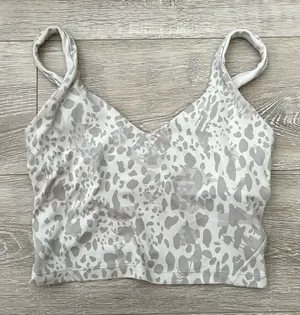 Lululemon Gray Leopard Print Tank Top thumbnail 1