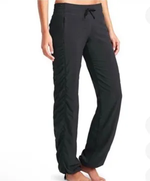 Athleta la viva ruched black jogger pant size 10 thumbnail 3