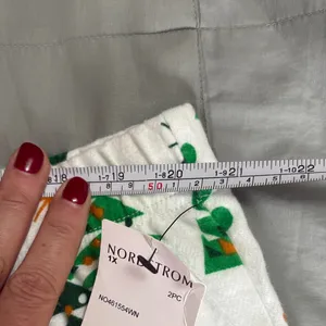 Nordstrom Green Evergreen Tree Patterned Fleece Pajama Set Size 1X NWT‎ thumbnail 6