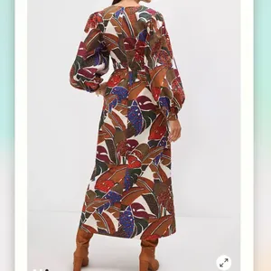 NWT Farm Rio Anthropologie Deep V-Neck Maxi Dress thumbnail 3