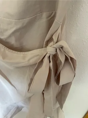 Women’s Beige Tie-Waist Spaghetti Strap Dress thumbnail 2