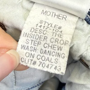 MOTHER The Insider Crop‎ Step Chew Jeans Dancing On Coals Blue Distressed 26 thumbnail 5