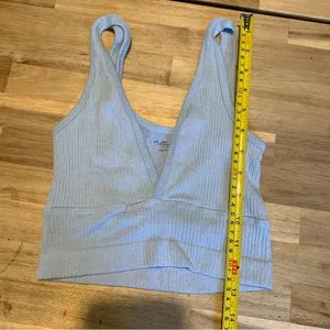 Urban Outfitters Out From Under Light Blue V-Neck Crop Top Bralette XS thumbnail 5