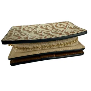 Coach Snap Wallet Signature Bifold Monogram Print‎ Khaki Chalk Neutral Designer thumbnail 4