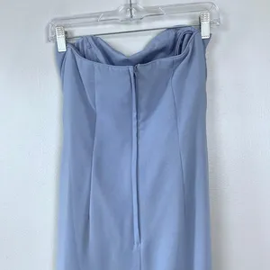 Jordan Y2K Light Blue Strapless Sparkle Chiffon Prom Bridesmaid Wedding Guest XS thumbnail 7