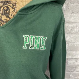 PINK - Victoria's Secret Crooped Green Hoodie thumbnail 2
