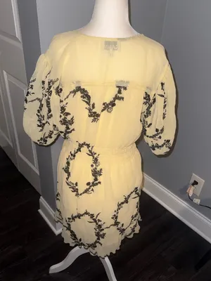 NWOT GANNI Floral Mini dress size 32 thumbnail 4
