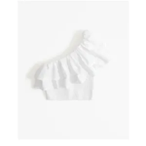 NWT Abercrombie & Fitch One-Shoulder Ruffle Top thumbnail 4