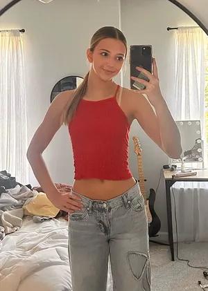 Red Scrunch Tank Top thumbnail 1
