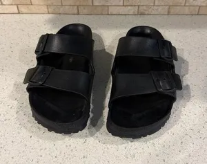 Birkenstock Black Two-Buckle Sandals thumbnail 1