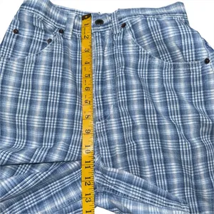Vintage Y2K Faded Glory High Waisted Plaid Mom Shorts Cotton Womens 5/6 25 Waist thumbnail 7