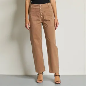 Pistola 26 Oak High‎ Rise Chino Pant Button Fly Brown Carpenter 100% Cotton Y2K thumbnail 2