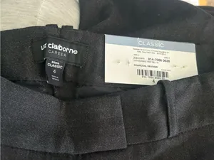 Liz Claiborne Emma charcoal gray classic work pants trousers slacks NWT size 4 thumbnail 5