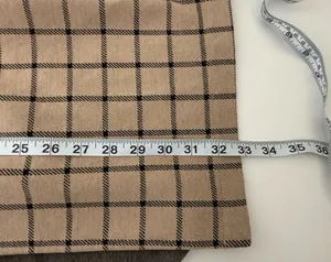 Maurices Plaid Duster Blazer Tan & Black Open Front Collared thumbnail 8