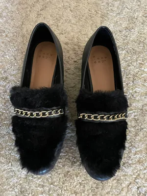 A New Day Black Leather Loafers thumbnail 1