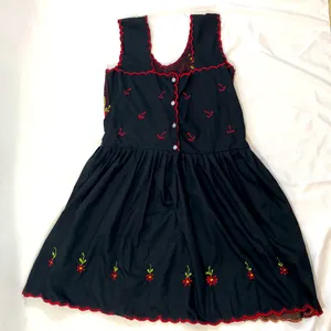 Handmade Philippine Embroidered Dress Black thumbnail 8