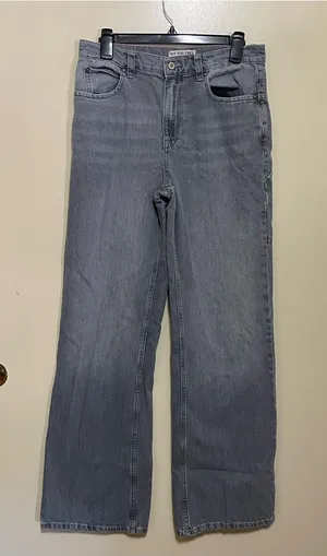 We The Free High Rise Baggy Straight Leg Jeans in Faded Gray thumbnail 1