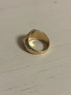 Nordstrom Rack Gold tone heart shape evil eye pink chunky retro ring size 7.5 thumbnail 4