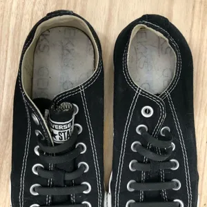 Converse Black Canvas Classic All Star Low Rise Sneakers‎ 7 thumbnail 4