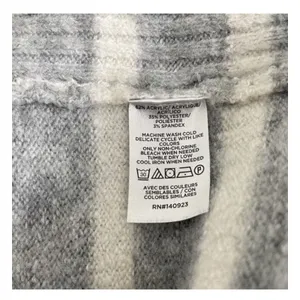 $75 LOFT - tunic style turtleneck sweater, gray and cream striped M thumbnail 9