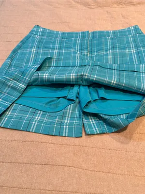 Izod Teal Plaid Skort thumbnail 5