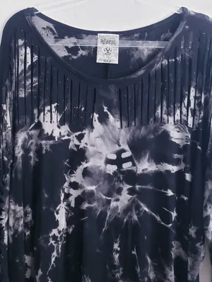 Vocal Laser Cut Tie Dye Long Sleeve Top thumbnail 3