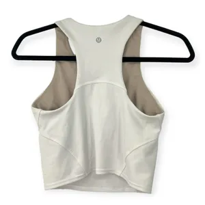 Lululemon | 6 | Wunder Train Racerback Tank Top Built in Bra Womens White thumbnail 3