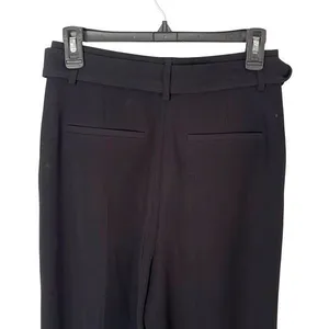 Babaton Aritzia Womens Wide Leg Belted Pleated Front Dress Pants Black‎ Size 4 thumbnail 4