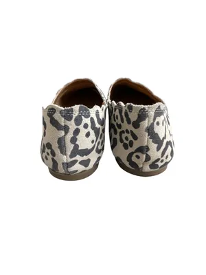 Lucky Brand Cloeey Leopard Print Suede Scalloped Loafer Shoes Women’s Size 8 thumbnail 4