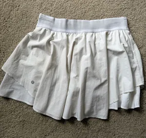 Lululemon women’s active court rival high rise white wear tennis skirt size 10 thumbnail 1