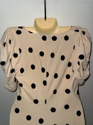 a new day Cream Maxi Dress with Black Polka Dots thumbnail 6