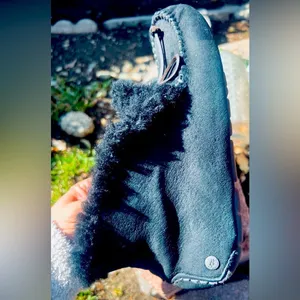 UGG Alena Indoor Outdoor Moccasin Slippers Womens Size 7 Black Suede Sheepskin thumbnail 10