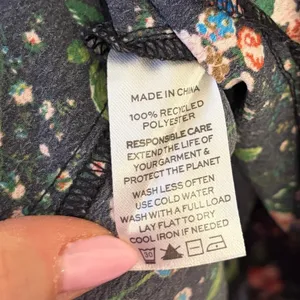 Hill House Home Louisa Nap Dress S Berry Crepe Smocked Floral Midi Tiered Black thumbnail 8