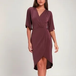 Lulus Dulcet Surplice Midi Dress Purple Size‎ Small thumbnail 9
