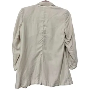 Aritzia Wilfred Linen Blazer Cream White Size 6 Summer Vacation‎ thumbnail 2