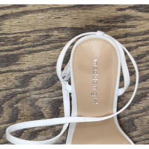 Madden Girl Womens Bloomingg Heeled Sandal Stiletto Ivory Satin White 9.5M thumbnail 6