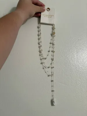 Altar'd State Layered Necklace Pearl thumbnail 2